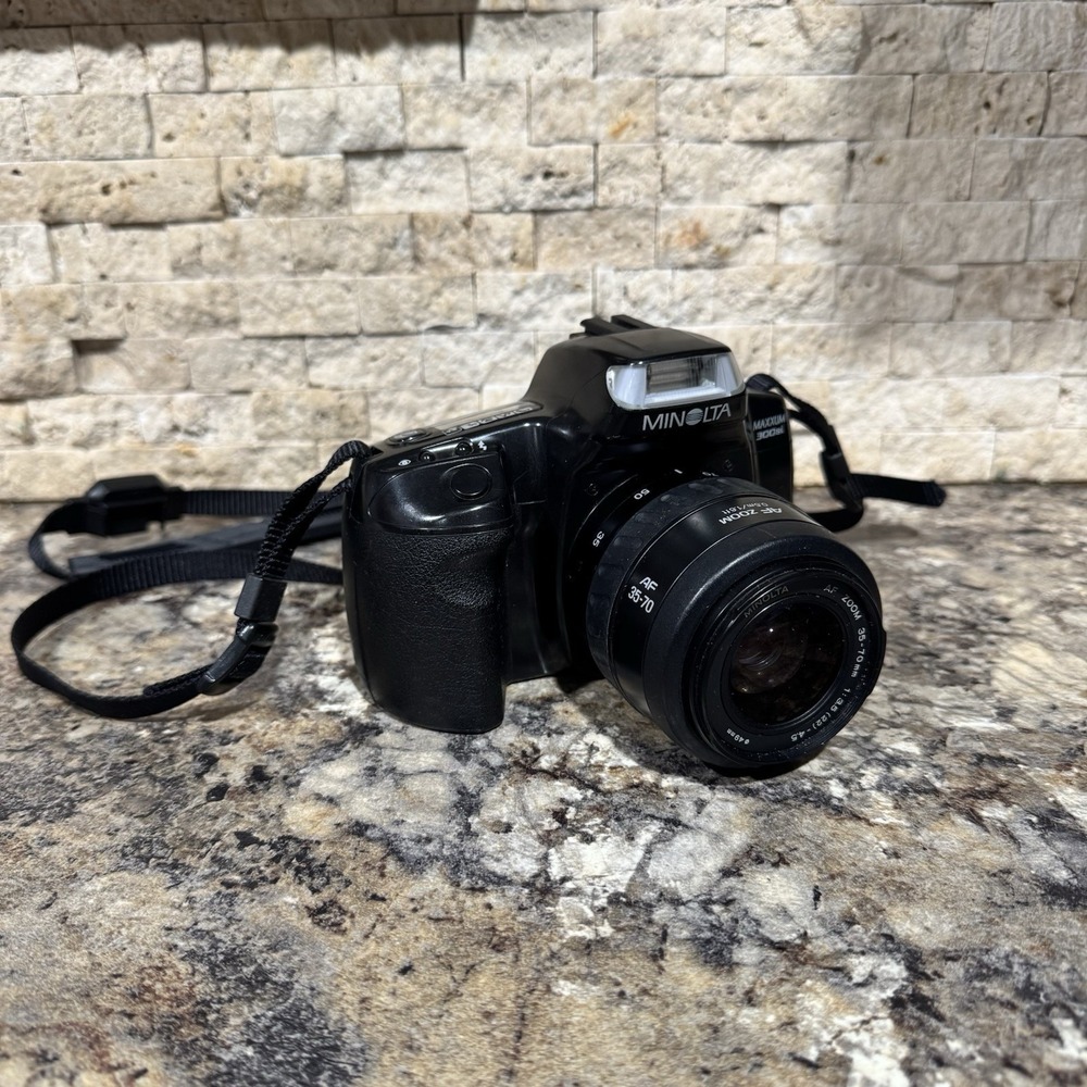 Minolta Maxxum 400SI 35mm SLR film camera with 35-70mm AF zoom lens Tested!!